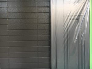 タイル調サイディング２色塗り分け 茨木市で外壁塗装の塗り替えは松原塗装へ